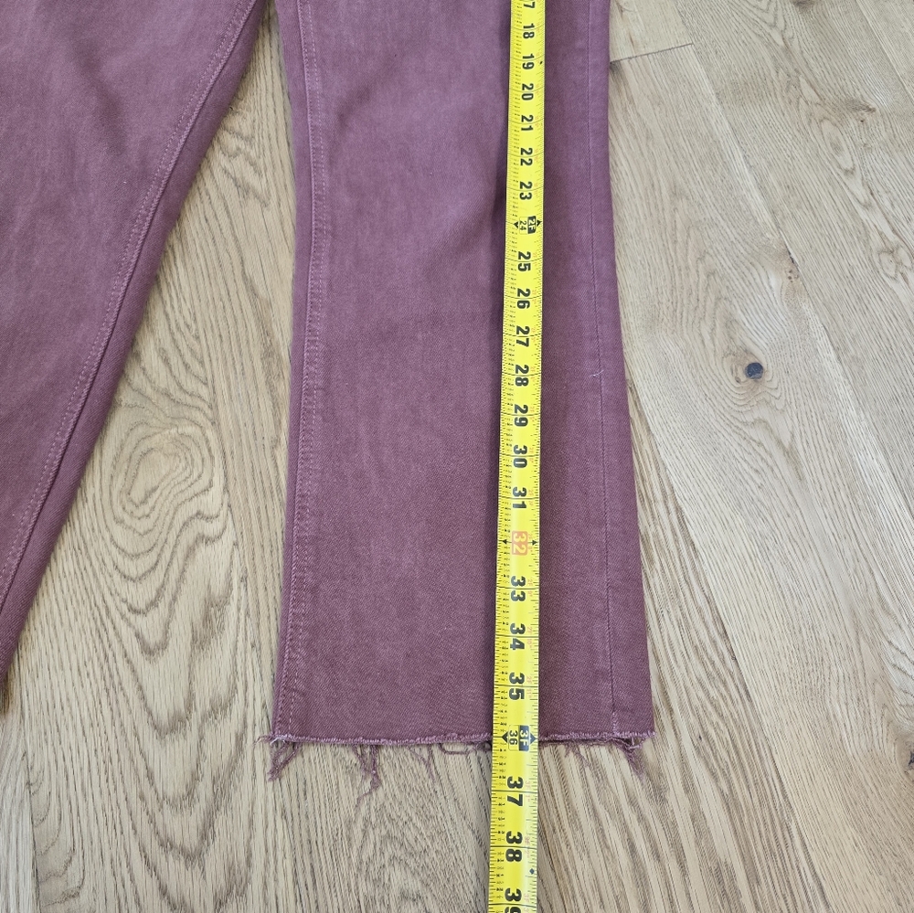 High-Rise Ankle Cropped Jeans in a light wine color - Picture 8 of 13